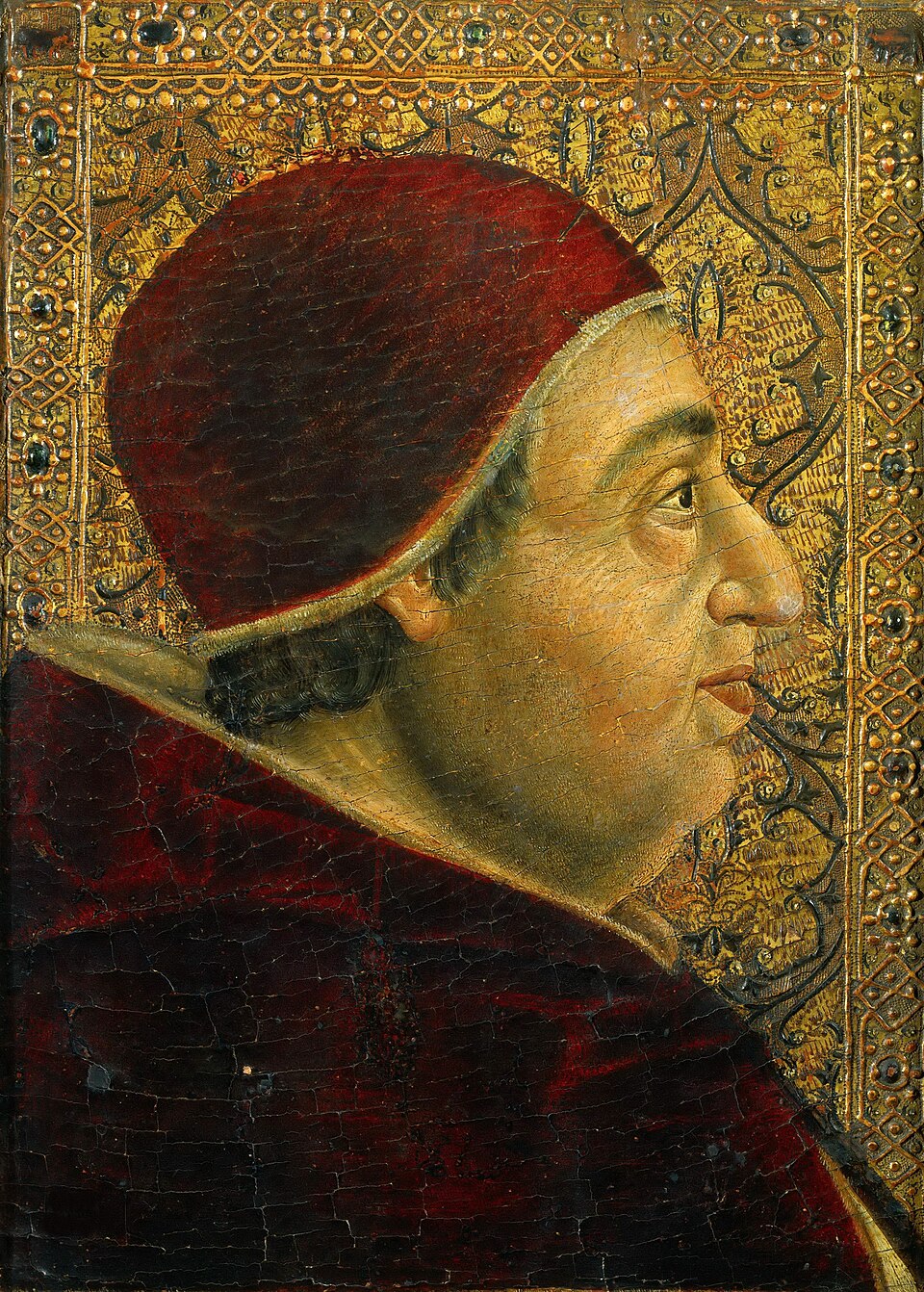 Retrato del Papa Alejandro VI (Rodrigo Borja), el último Papa español, símbolo del fin de la influencia española en el Vaticano